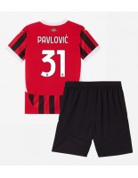 AC Milan Strahinja Pavlovic #31 Kotipaita Lasten 2024-25 Lyhythihainen (+ shortsit)